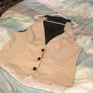 Lane Bryant Cream and black vest